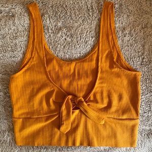 ✰ Pacsun Yellow Tie Crop Top ✰